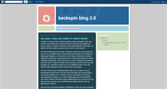 Desktop Screenshot of beckspin.blogspot.com