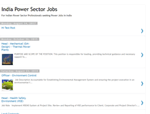 Tablet Screenshot of indiapowersectorjobs.blogspot.com