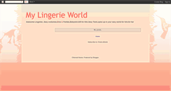 Desktop Screenshot of mylingerieworld.blogspot.com