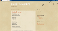 Desktop Screenshot of haikudecoeurs.blogspot.com