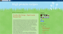 Desktop Screenshot of highproteinrecipes.blogspot.com