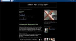 Desktop Screenshot of matihforpresident.blogspot.com