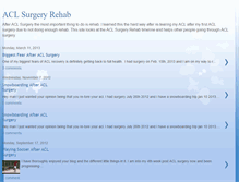 Tablet Screenshot of aclsurgeryrehab.blogspot.com