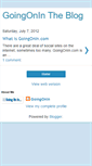 Mobile Screenshot of goingonin.blogspot.com