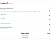 Tablet Screenshot of pacmanforever.blogspot.com