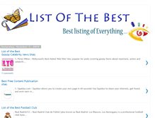 Tablet Screenshot of list-of-the-best.blogspot.com