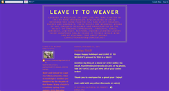 Desktop Screenshot of leaveittoweaverstudio.blogspot.com