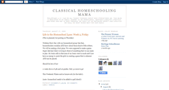 Desktop Screenshot of classicalhomeschoolingmama.blogspot.com