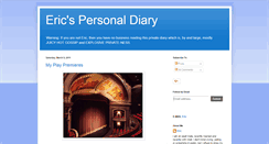 Desktop Screenshot of ericspersonaldiary.blogspot.com