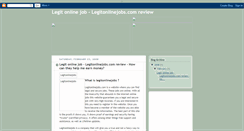 Desktop Screenshot of legitonlinejobs-review.blogspot.com