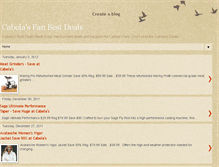 Tablet Screenshot of cabelasdeals.blogspot.com