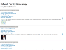 Tablet Screenshot of calvertfamilygenealogy.blogspot.com