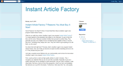 Desktop Screenshot of instantarticlefactoryreview.blogspot.com