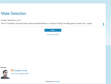 Tablet Screenshot of datingmateselection.blogspot.com
