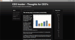 Desktop Screenshot of ceoinsider.blogspot.com