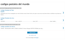 Tablet Screenshot of codigospostalesdelmundo.blogspot.com