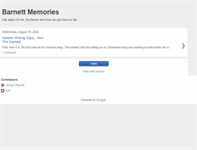 Tablet Screenshot of barnettmemories.blogspot.com