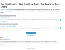 Tablet Screenshot of carloansforeverycredit.blogspot.com