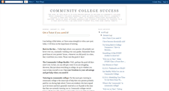 Desktop Screenshot of communitycollegesuccess.blogspot.com