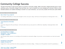 Tablet Screenshot of communitycollegesuccess.blogspot.com