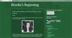 Desktop Screenshot of brookesbeginning.blogspot.com