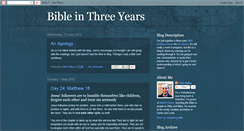 Desktop Screenshot of bibleinthreeyears.blogspot.com