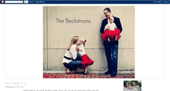 Desktop Screenshot of beckstromfam.blogspot.com