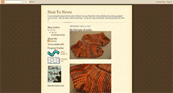 Desktop Screenshot of next-to-never.blogspot.com