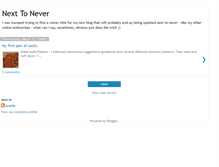 Tablet Screenshot of next-to-never.blogspot.com