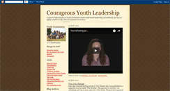Desktop Screenshot of courageousyouthleadership.blogspot.com