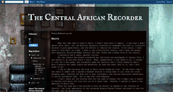 Desktop Screenshot of centralafricanrecorder.blogspot.com