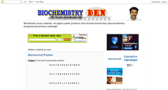 Desktop Screenshot of biochemistryden.blogspot.com