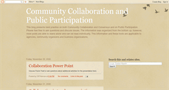 Desktop Screenshot of communitycollaboration.blogspot.com