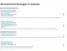 Tablet Screenshot of environmentalstrategiesinaustralia.blogspot.com