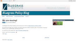 Desktop Screenshot of bluegrasspolicy-blog.blogspot.com