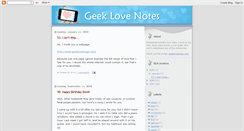 Desktop Screenshot of geeklovenotes.blogspot.com
