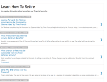 Tablet Screenshot of learnhowtoretire.blogspot.com