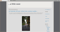 Desktop Screenshot of alittlewave.blogspot.com