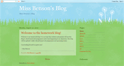 Desktop Screenshot of missbensonsclassroom.blogspot.com