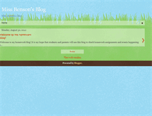 Tablet Screenshot of missbensonsclassroom.blogspot.com