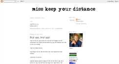 Desktop Screenshot of mskeepyourdistance.blogspot.com