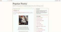 Desktop Screenshot of popstarpoetry.blogspot.com