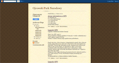 Desktop Screenshot of ojcowski-park-narodowy.blogspot.com