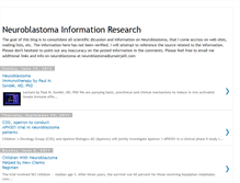 Tablet Screenshot of neuroblastoma-info.blogspot.com