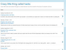 Tablet Screenshot of crazylittlehacks.blogspot.com