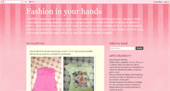 Desktop Screenshot of fashioninyourhands.blogspot.com