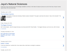 Tablet Screenshot of mynaturalsciences.blogspot.com