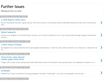 Tablet Screenshot of furtherissuesandbeyond.blogspot.com