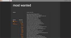 Desktop Screenshot of most-wantedsite.blogspot.com