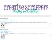 Tablet Screenshot of creativescrappers.blogspot.com